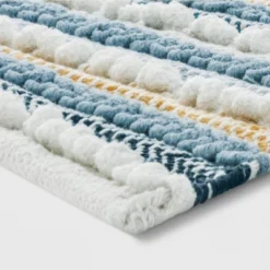 20"x32" Textured Bath Rug Aqua - Opalhouseā¢