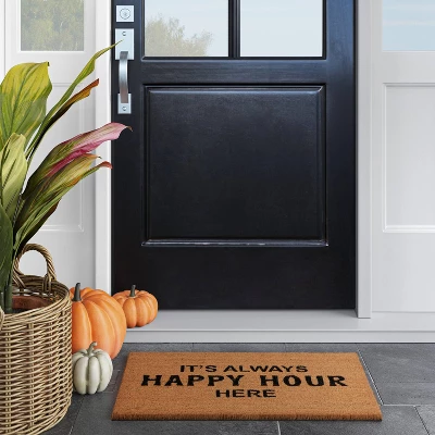 1'6"x2'6" It's Always Happy Hour Here Doormat Black - Opalhouse™ 1'6"x2'6" It's Always Happy Hour Here Doormat Black - Opalhouse™ -Opalhouse sale shop GUEST 1062532b 60df 418d 9fd5 ba4b6d623b96