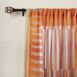 1pc Sheer Ophelia Printed Burnout Window Curtain Panel Orange - Opalhouse™ Designed With Jungalow™ -Opalhouse sale shop GUEST 154e0bfa b339 41f9 9f40 0461976c9081