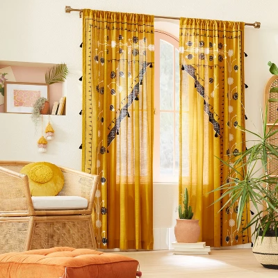 2pk Light Filtering Doorway Embroidery Window Curtain Panels Gold - Opalhouse™ designed with Jungalow™ 2pk Light Filtering Doorway Embroidery Window Curtain Panels Gold - Opalhouse™ Designed With Jungalow™ -Opalhouse sale shop GUEST 2030c029 c573 4efb bc23 d3f6545698fa