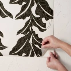 Botanical Leaf Peel And Stick Wallpaper Black/White - Opalhouse™ Designed With Jungalow™ -Opalhouse sale shop GUEST 3095b8ff 6f52 48aa 8a4a 02a4870ccbf4