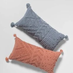 Oversize Embroidered Textured Lumbar Throw Pillow - Opalhouse™ -Opalhouse sale shop GUEST 412a54b4 ac2e 4867 9a69 457e185d6f3e