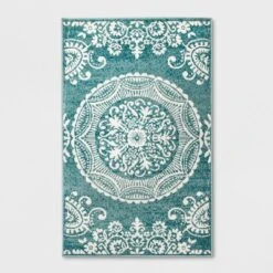 Vintage Medallion Outdoor Rug Turquoise - Opalhouse™ -Opalhouse sale shop GUEST 456e7275 6a86 42a9 b016 7ab8c8d1e8e0