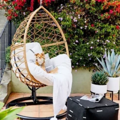 Britanna Patio Hanging Egg Chair - Natural - Opalhouse™ -Opalhouse sale shop GUEST 4b072736 06c1 4fa1 8662 422f2020ef23