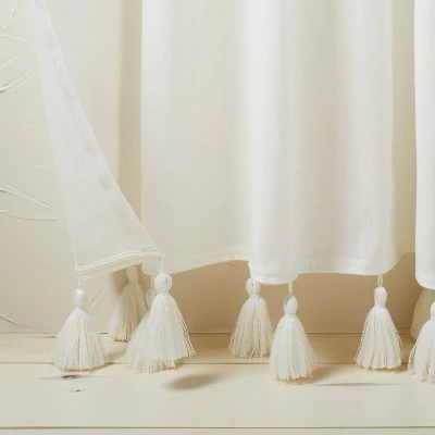 1pc Sheer Banded Geo Macrame Window Curtain Panel White - Opalhouse™ designed with Jungalow™ 1pc Sheer Banded Geo Macrame Window Curtain Panel White - Opalhouse™ Designed With Jungalow™ -Opalhouse sale shop GUEST 5c19f303 53d2 4e5d 88e8 8971453636ad