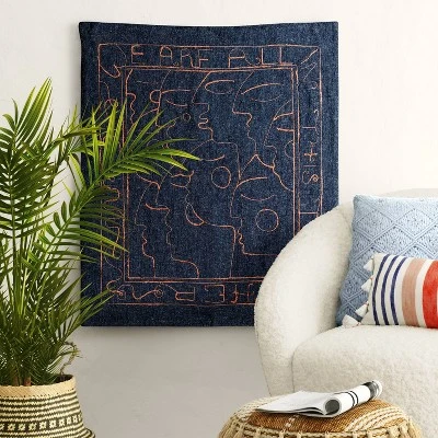 30" x 36" We Are All In This Together Cotton Embroidered Woven Polyester/Cotton Slub Wall Art Blue - Opalhouse™ 30" X 36" We Are All In This Together Cotton Embroidered Woven Polyester/Cotton Slub Wall Art Blue - Opalhouse™ -Opalhouse sale shop GUEST 7de5da2f d091 4247 b91b ad5c297ca620