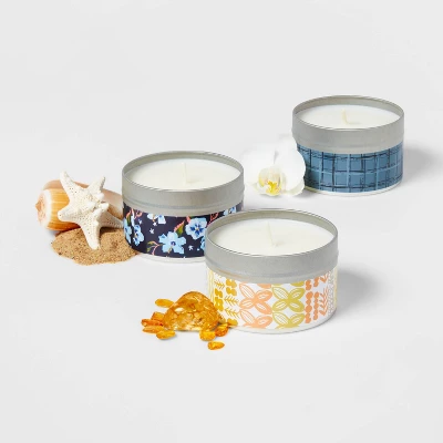 12.15oz Tin Gift Set Silver with Embossed Lid Blue Candle - Opalhouse™ 12.15oz Tin Gift Set Silver With Embossed Lid Blue Candle - Opalhouse™ -Opalhouse sale shop GUEST 80e32b4d ba84 43c6 8e53 acc99c7dadc4