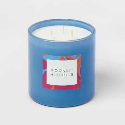 28oz Glass Moonlit Hibiscus Candle Light Blue - Opalhouse™ 28oz Glass Moonlit Hibiscus Candle Light Blue - Opalhouse™ -Opalhouse sale shop GUEST a32300c4 a697 48a8 ba13 9a5bbc5c665f