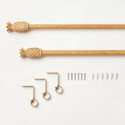 Pineapple Faux Wood Curtain Rod Natural Wood - Opalhouse™ Designed With Jungalow™ 2 Pineapple Faux Wood Curtain Rod Natural Wood - Opalhouse™ Designed With Jungalow™ -Opalhouse sale shop GUEST b565e685 bbc8 405f abbe 297780442d88