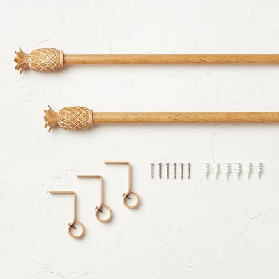 Pineapple Faux Wood Curtain Rod Natural Wood - Opalhouse™ designed with Jungalow™ Pineapple Faux Wood Curtain Rod Natural Wood - Opalhouse™ Designed With Jungalow™ -Opalhouse sale shop GUEST b565e685 bbc8 405f abbe 297780442d88