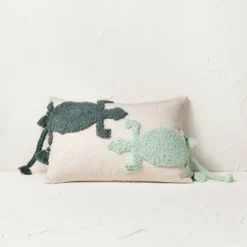 Two Lizard Punch Needle Lumbar Throw Pillow - Opalhouse™ Designed With Jungalow™ -Opalhouse sale shop GUEST b928f6a8 8ca3 4efd 8799 466299a95a4e