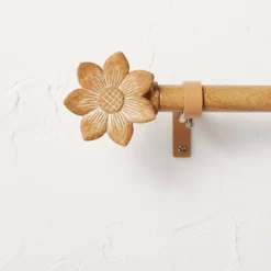 Flower Faux Wood Curtain Rod Natural Wood - Opalhouse™ Designed With Jungalow™ -Opalhouse sale shop GUEST c5b5a613 8f9b 4e84 9eff 5ca6e3369a7b