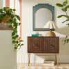 24" X 30" Wood And Brass Wall Mirror Blue - Opalhouse™ Designed With Jungalow™ -Opalhouse sale shop GUEST cb96163c 8169 4317 ba73 7b186591eed2