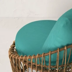 Topanga Club Chair With Ottoman - Blue/Brown - Opalhouse™ Designed With Jungalow™ -Opalhouse sale shop GUEST d55e6c02 0566 4024 be4f e642208a3e0f