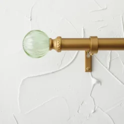 Faux Jade Ball Curtain Rod Brass - Opalhouse™ Designed With Jungalow™ -Opalhouse sale shop GUEST d7507ef0 fa5a 4b13 920f 0c72746f2e61
