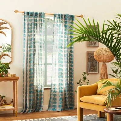 1pc Sheer Vines Burnout Window Curtain Panel Green - Opalhouse™ designed with Jungalow™ 1pc Sheer Vines Burnout Window Curtain Panel Green - Opalhouse™ Designed With Jungalow™ -Opalhouse sale shop GUEST e4443a31 f1d1 4db6 b0f4 90da97196c12 1