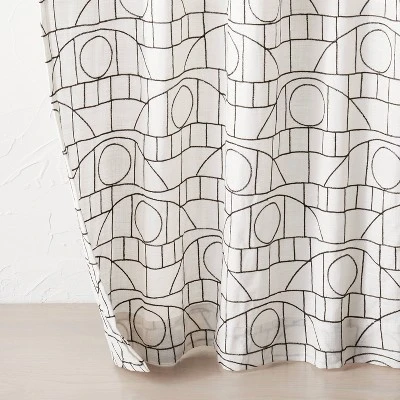 1pc Light Filtering Embroidery Bridges Window Curtain Panel White - Opalhouse™ designed with Jungalow™ 1pc Light Filtering Embroidery Bridges Window Curtain Panel White - Opalhouse™ Designed With Jungalow™ -Opalhouse sale shop GUEST ef34c50e f06b 4788 91d8 67cee1840fd9